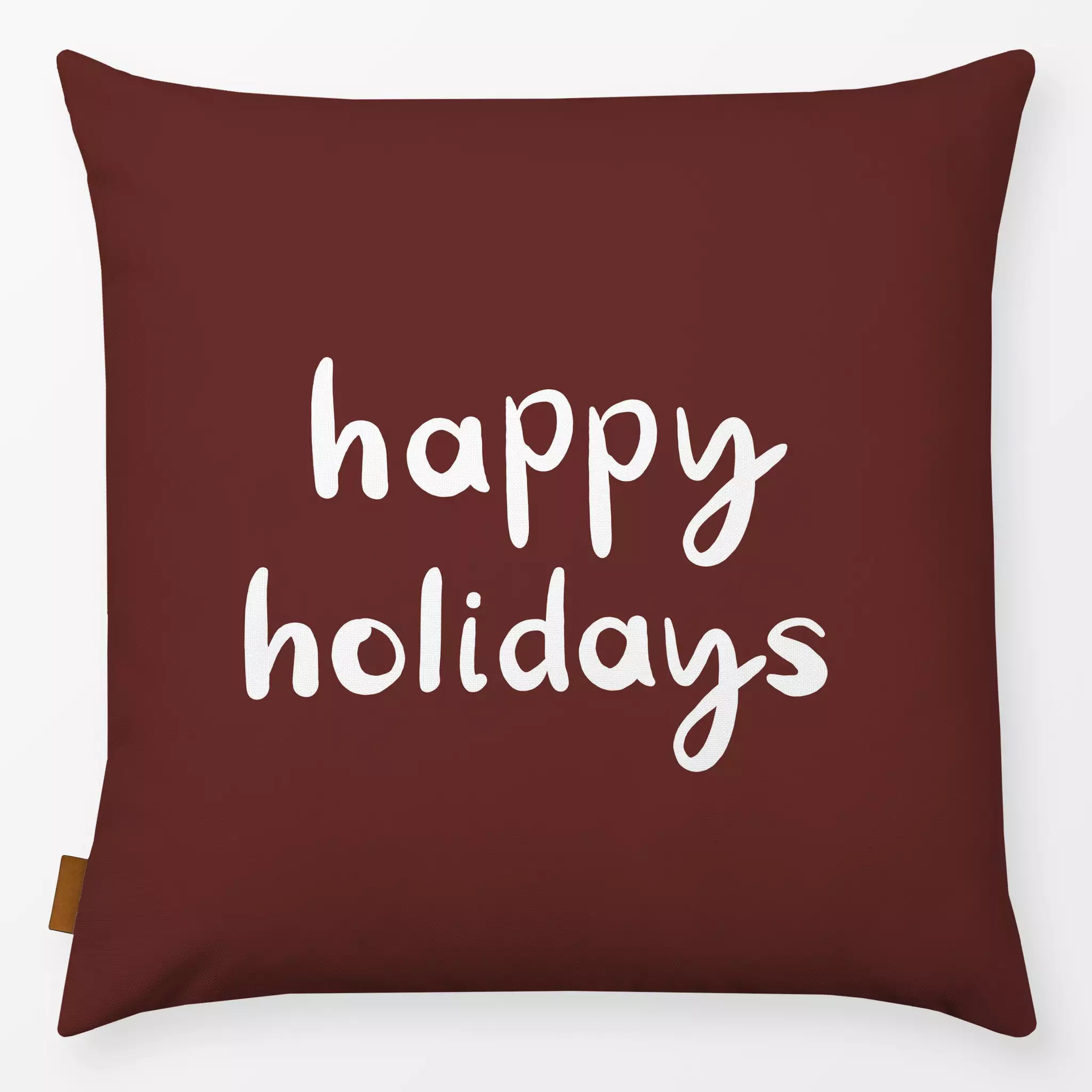 Kissen Happy Holidays brick red Happy Holidays brick red