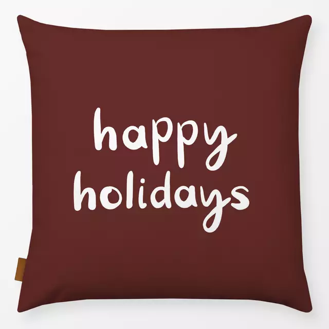Happy Holidays brick red