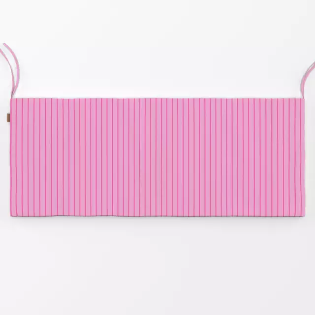 Bankauflage Nadelstreifen pink
