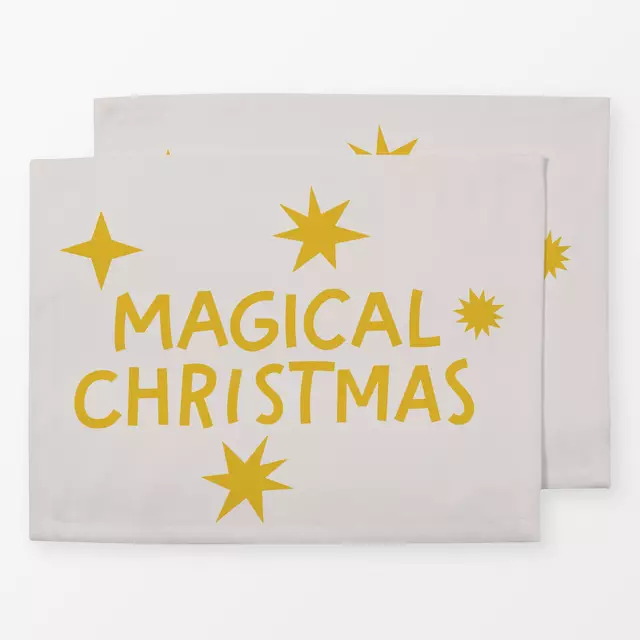 Tischset Magical Christmas Yellow