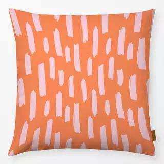 Kissen Brush Strokes Orange & Blush