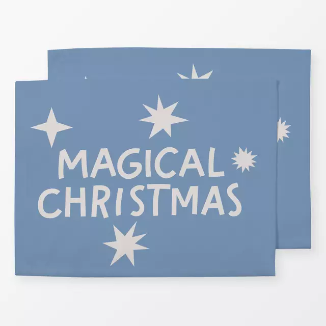 Tischset Magical Christmas Blue