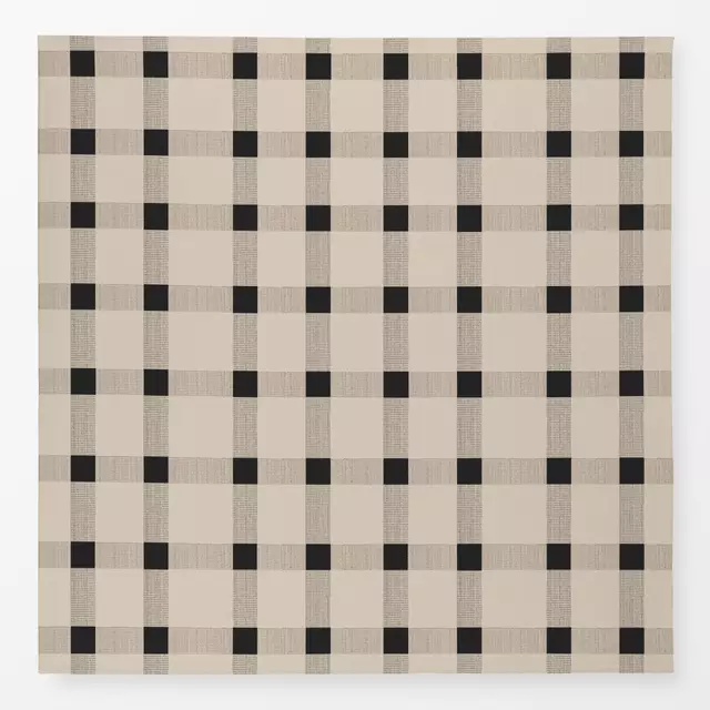 Tischdecke Karo beige-schwarz
