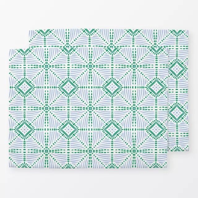 Tischset Summer tile - green