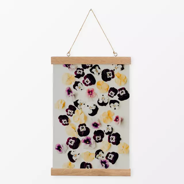 Textilposter Pansy Flowers