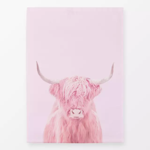 Geschirrtuch Pink Highland Cow