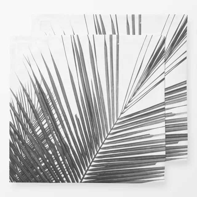 Servietten Minimalist schwarz Palmenblatt
