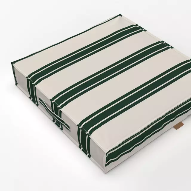 Bodenkissen Weihnachtsstreifen1 grün beige