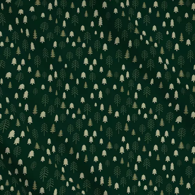 Meterware Winter Forest pine green