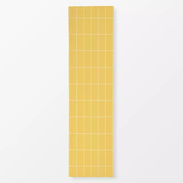 Tischläufer Linien gelb weiß