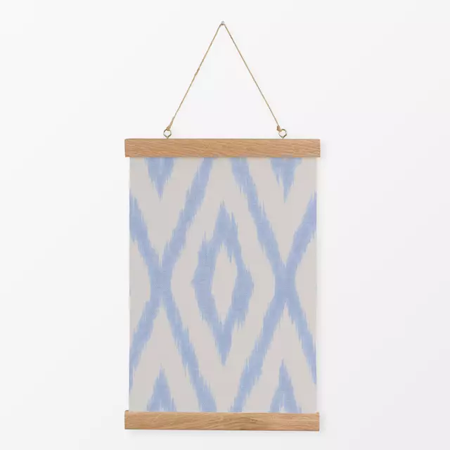 Textilposter Ikat Light Blue