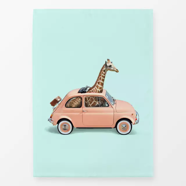 Geschirrtuch Giraffe Car