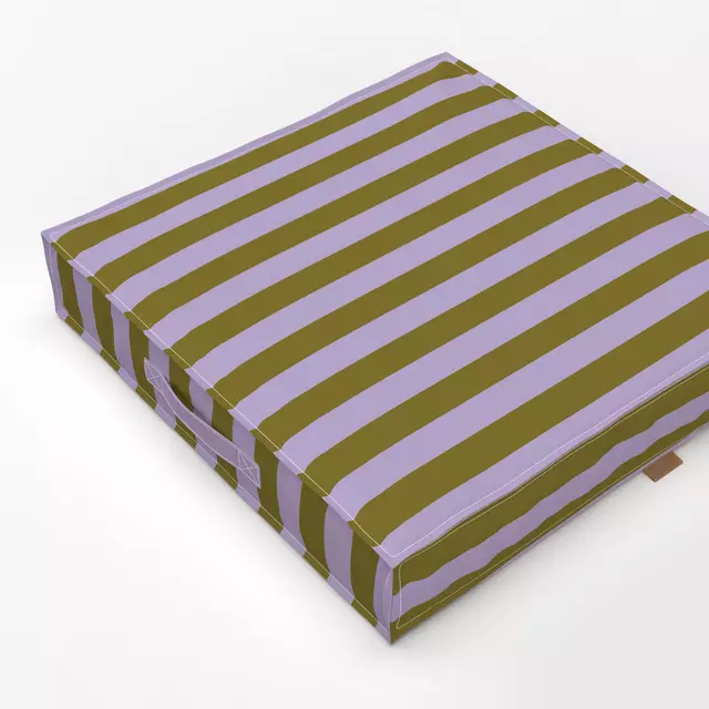 Bodenkissen Stripes Coco | oliv lavendel