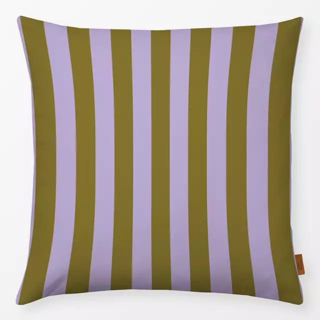 Kissen Stripes Coco | oliv lavendel