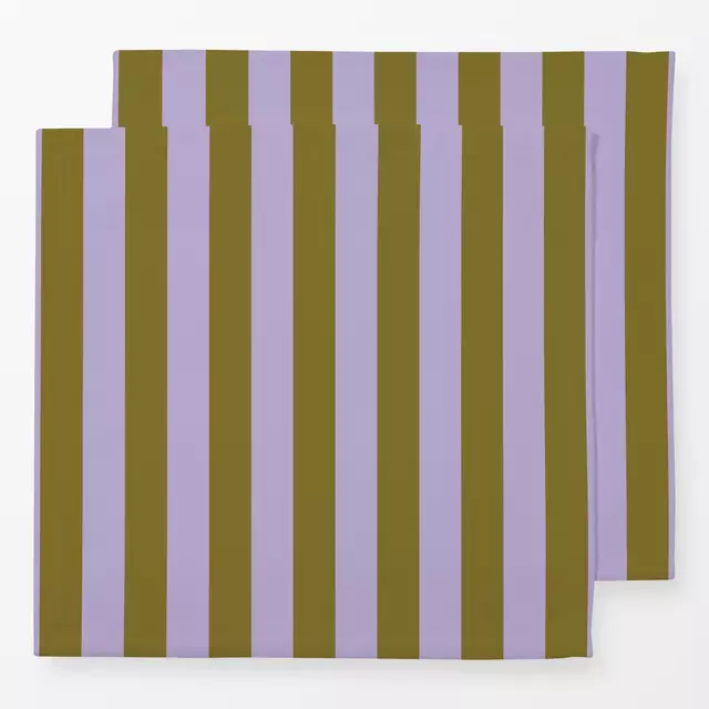 Servietten Stripes Coco | oliv lavendel