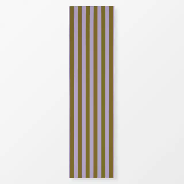 Tischläufer Stripes Coco | oliv lavendel