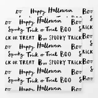 Servietten Halloween Typo schwarz weiß