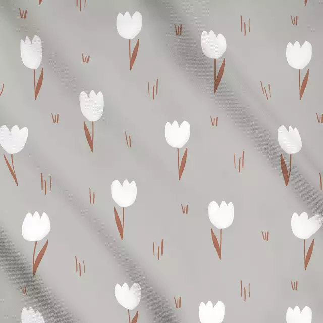 Meterware Weiße Tulpen
