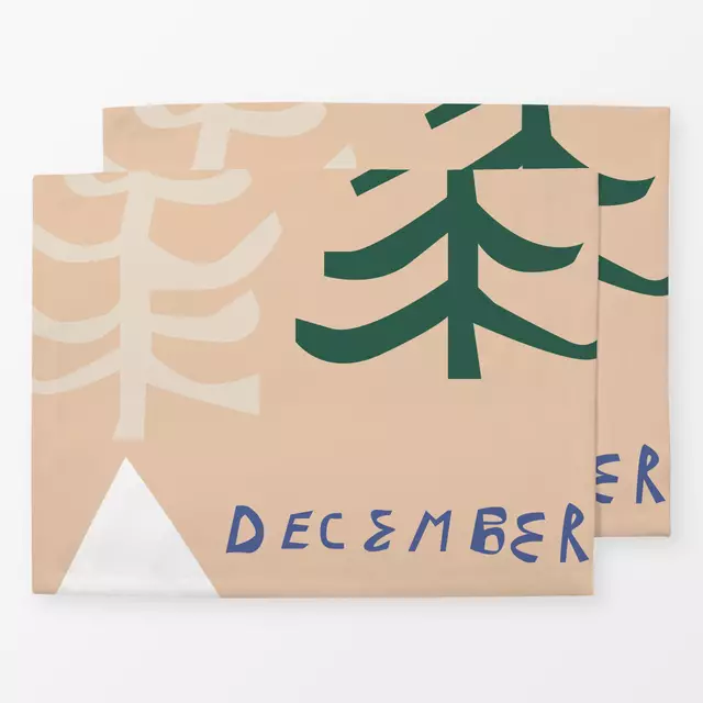 Tischset December Print Minimalistic