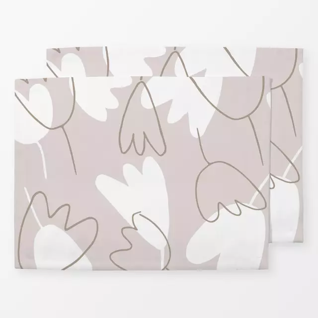 Tischset Tulpen Beige