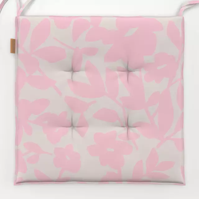 Sitzkissen Cut Out Flowers Rosa