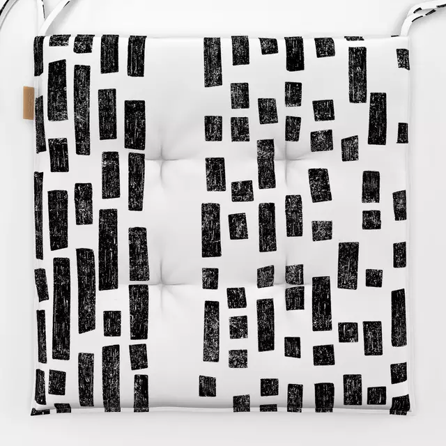 Sitzkissen Snippets+Stripes Black&White