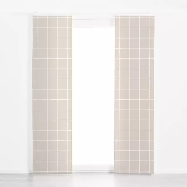 Flächenvorhang Grid beige