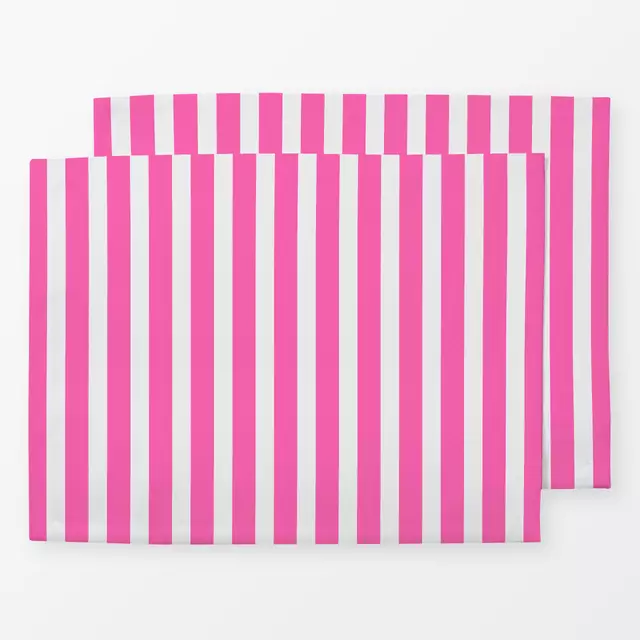 Tischset Bold Stripes hot pink