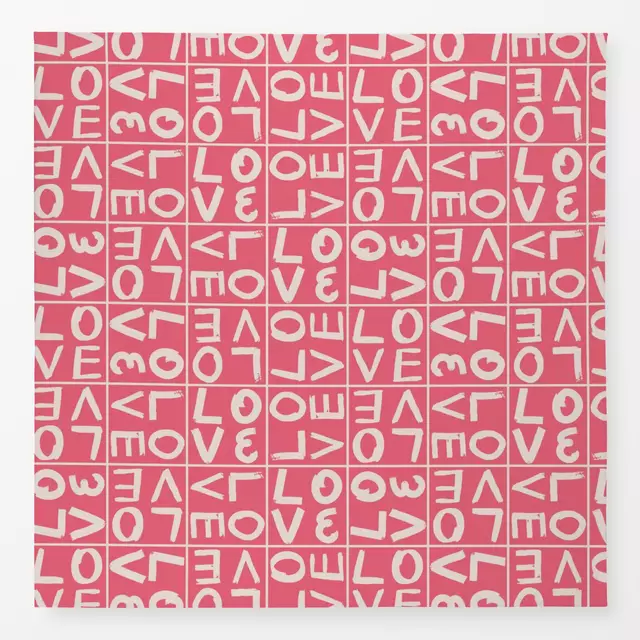 Tischdecke Love Love Love Pink