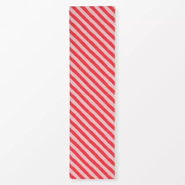 Tischläufer Streifen Brush Diagonal rot