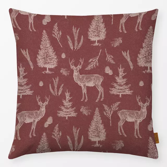 Kissen Winter deer and woodlands I