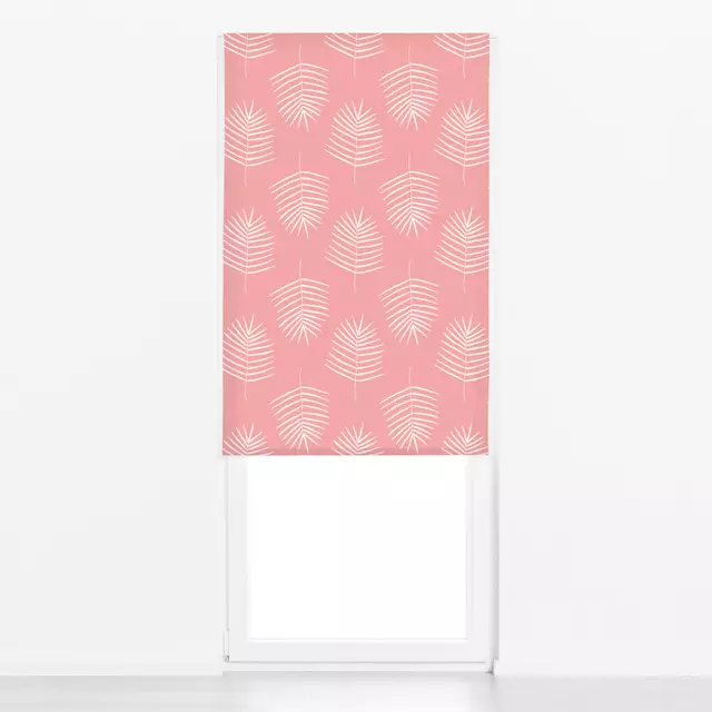 Raffrollo Minimal Leaf pink