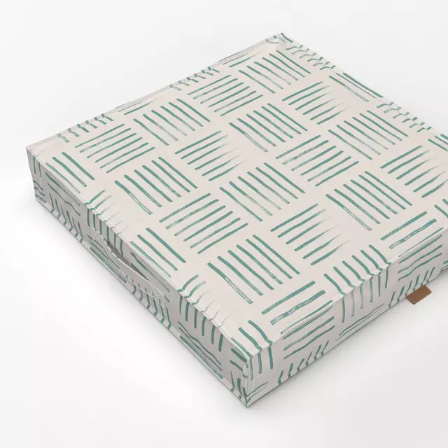 Bodenkissen Four Parts Stripes Green