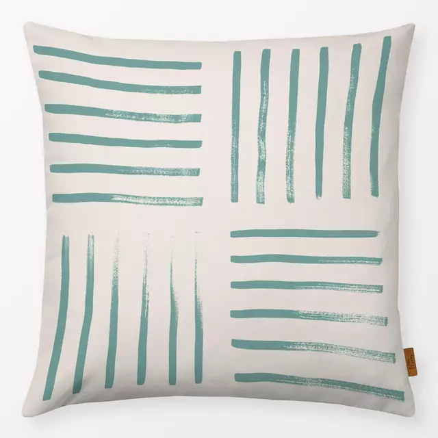 Kissen Four Parts Stripes Green
