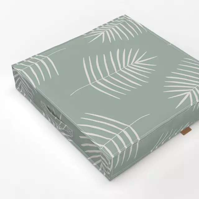 Bodenkissen Minimal Leaf naturals grün