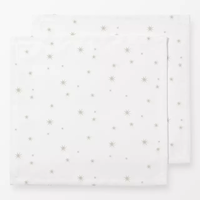 Servietten Papiersterne weiß