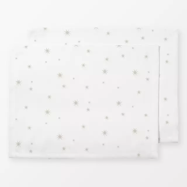 Tischset Papiersterne weiß