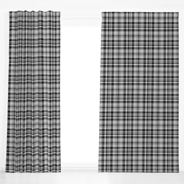 Dekovorhang Cosy Cottage Checks black