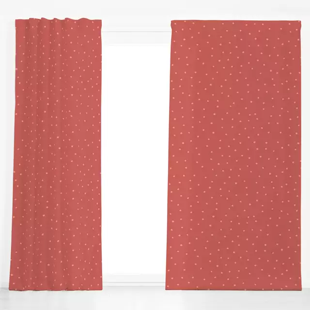 Dekovorhang Pünktchen rosa rot