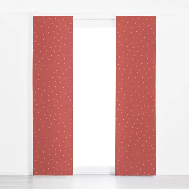 Flächenvorhang Pünktchen rosa rot