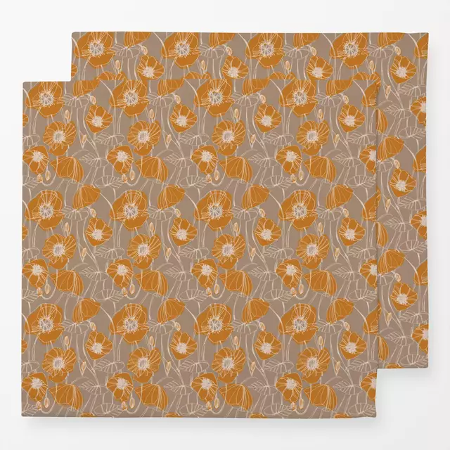 Servietten Mohn Beige