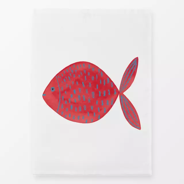 Geschirrtuch Roter Fisch 2