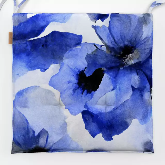 Sitzkissen Wild Poppy Flower blue