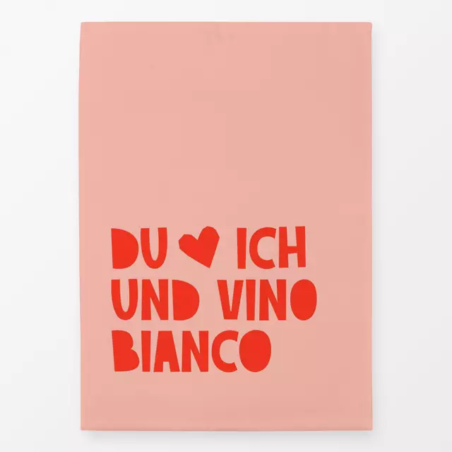 Geschirrtuch Du & ich & Vino Bianco