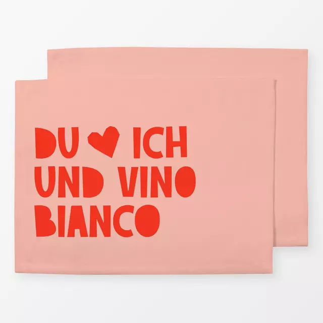 Tischset Du & ich & Vino Bianco