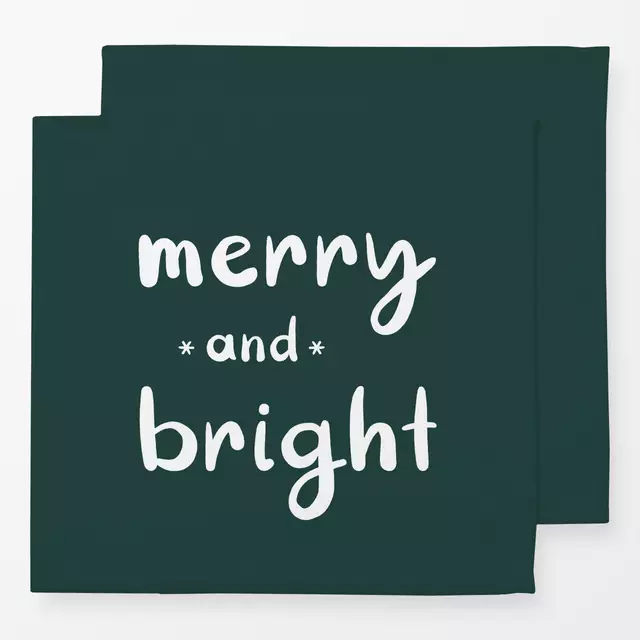 Servietten Merry And Bright fir green