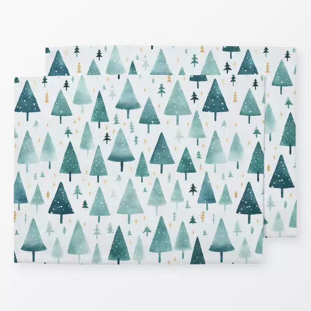 Tischset Whimsical Christmas Trees 2
