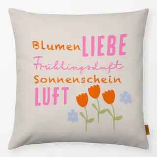 Kissen Frühlingsspruch Beige