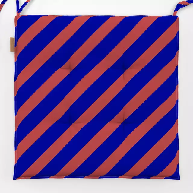 Sitzkissen Stripes diagonal small blue