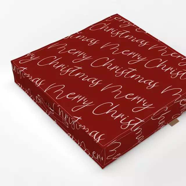 Bodenkissen Merry Christmas rot